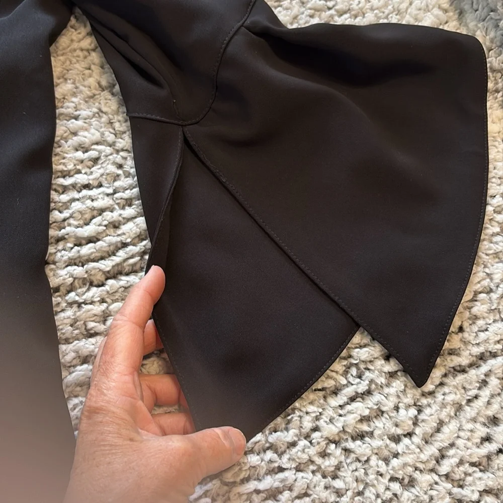Dixie Elegant Black Long Coat. - Picture 3 of 11